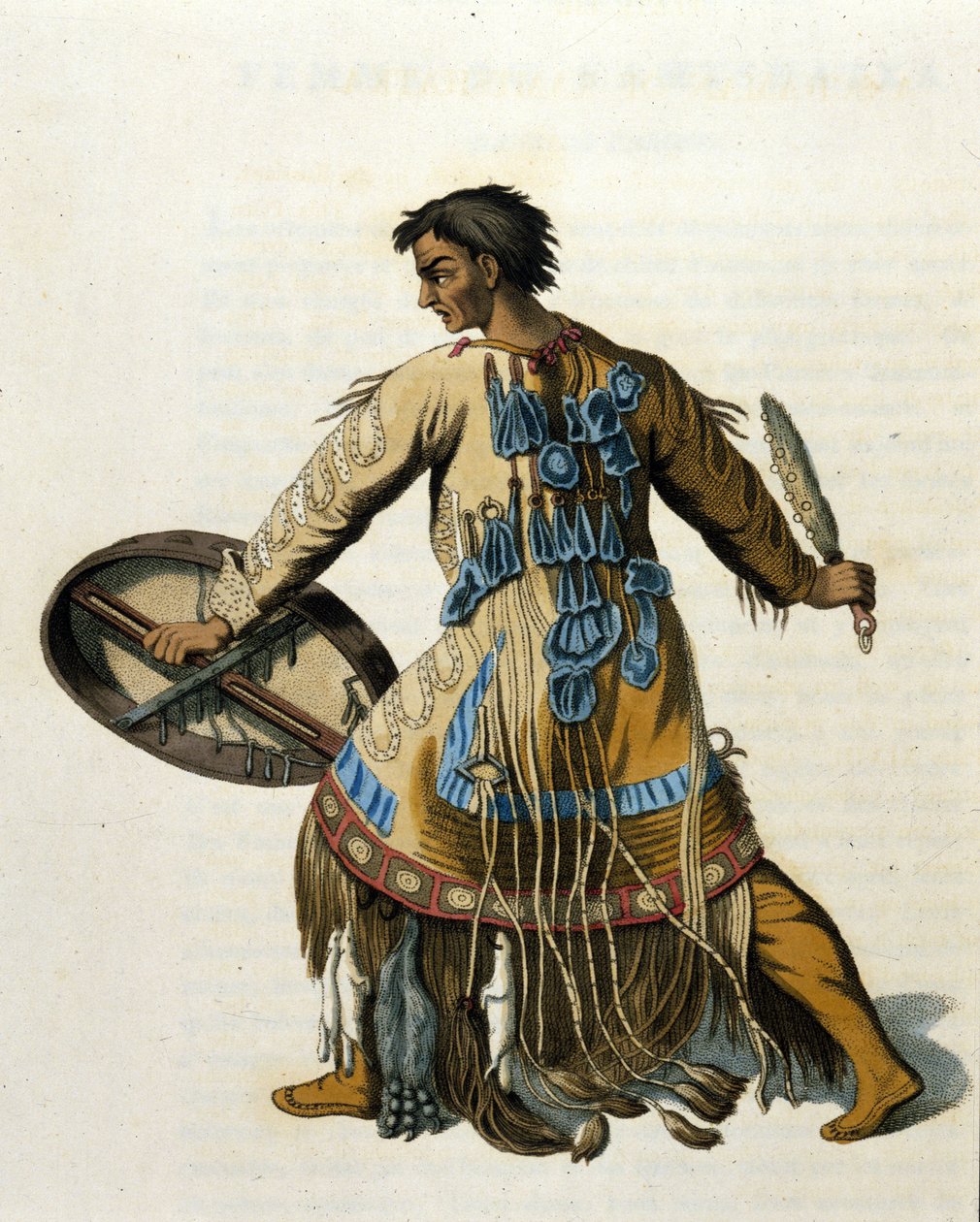 A Siberian shaman. 19th century engraving by Unknown artist