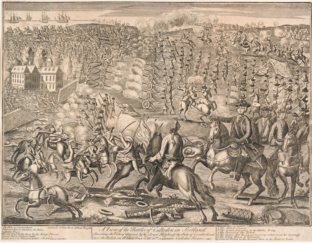A View of the Battle of Culloden in Scotland, 1746 by Unknown