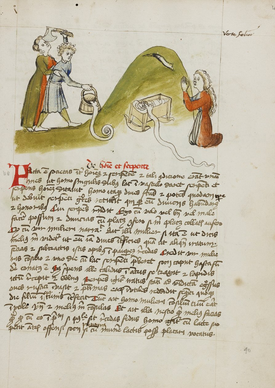 A Woman in Prayer and a Snake on a Nearby Hillock; A Man Trying to Kill a Snake with an Axe by Unknown artist