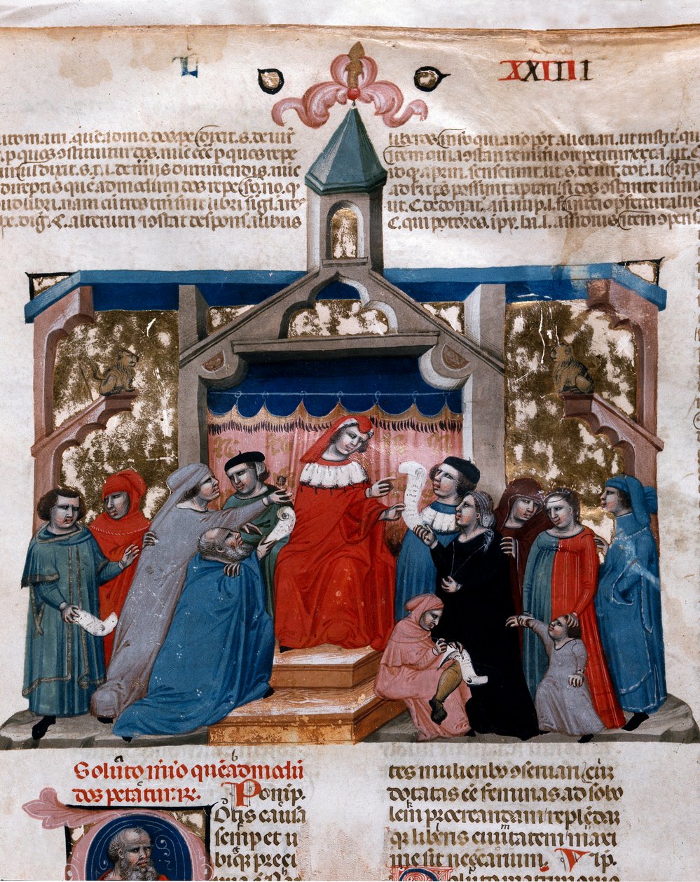 A Lawyer Applying the Miniature Law from the Justinian Code