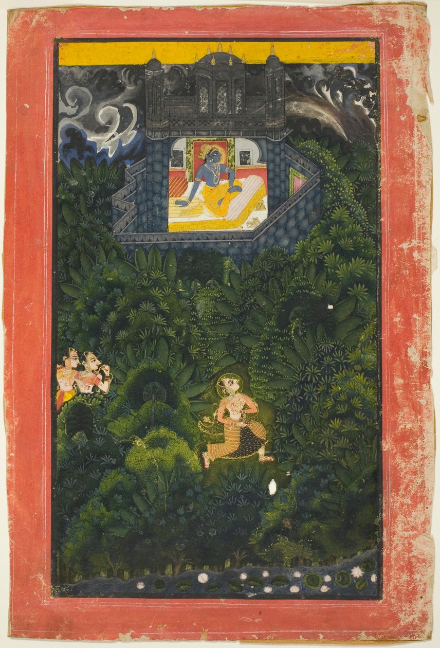 Abhisarika Nayika (Heroine Running to Meet her Lover) by Unknown artist