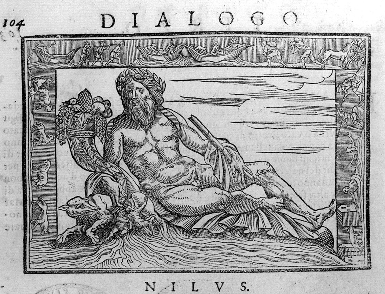 Allegory of the Nile, Engraving of the 17th Century by Unknown artist
