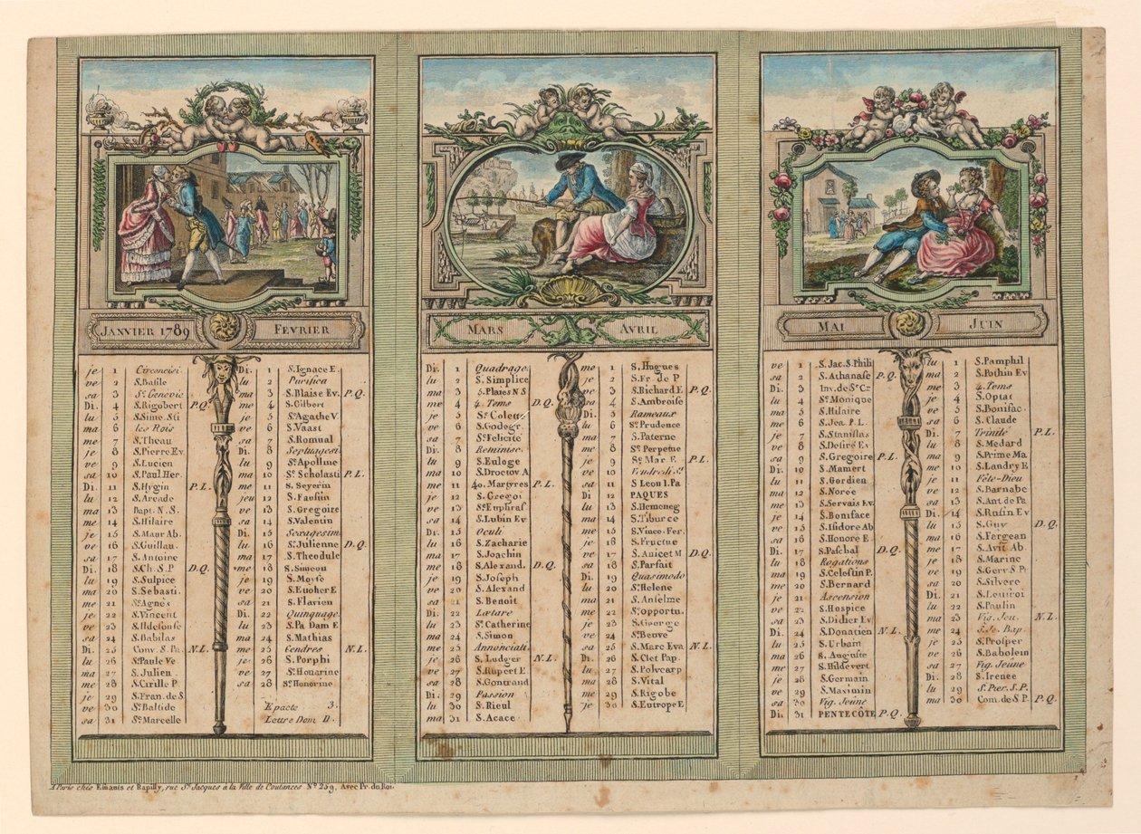 Almanac for 1789 by Unknown artist