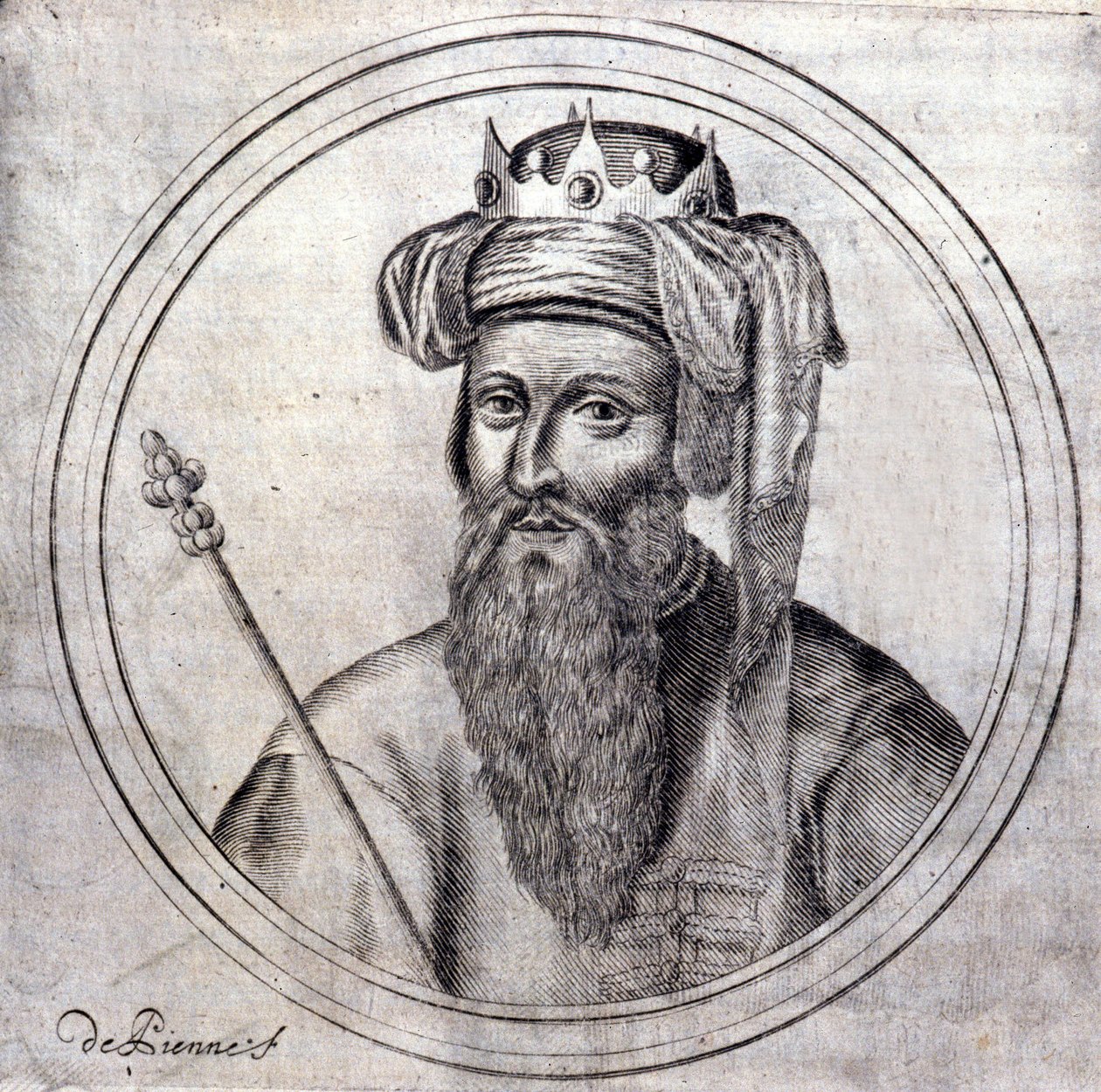 Amedee VIII, Count then Duke of Savoy, Last Antipope as Felix V, Engraving in 