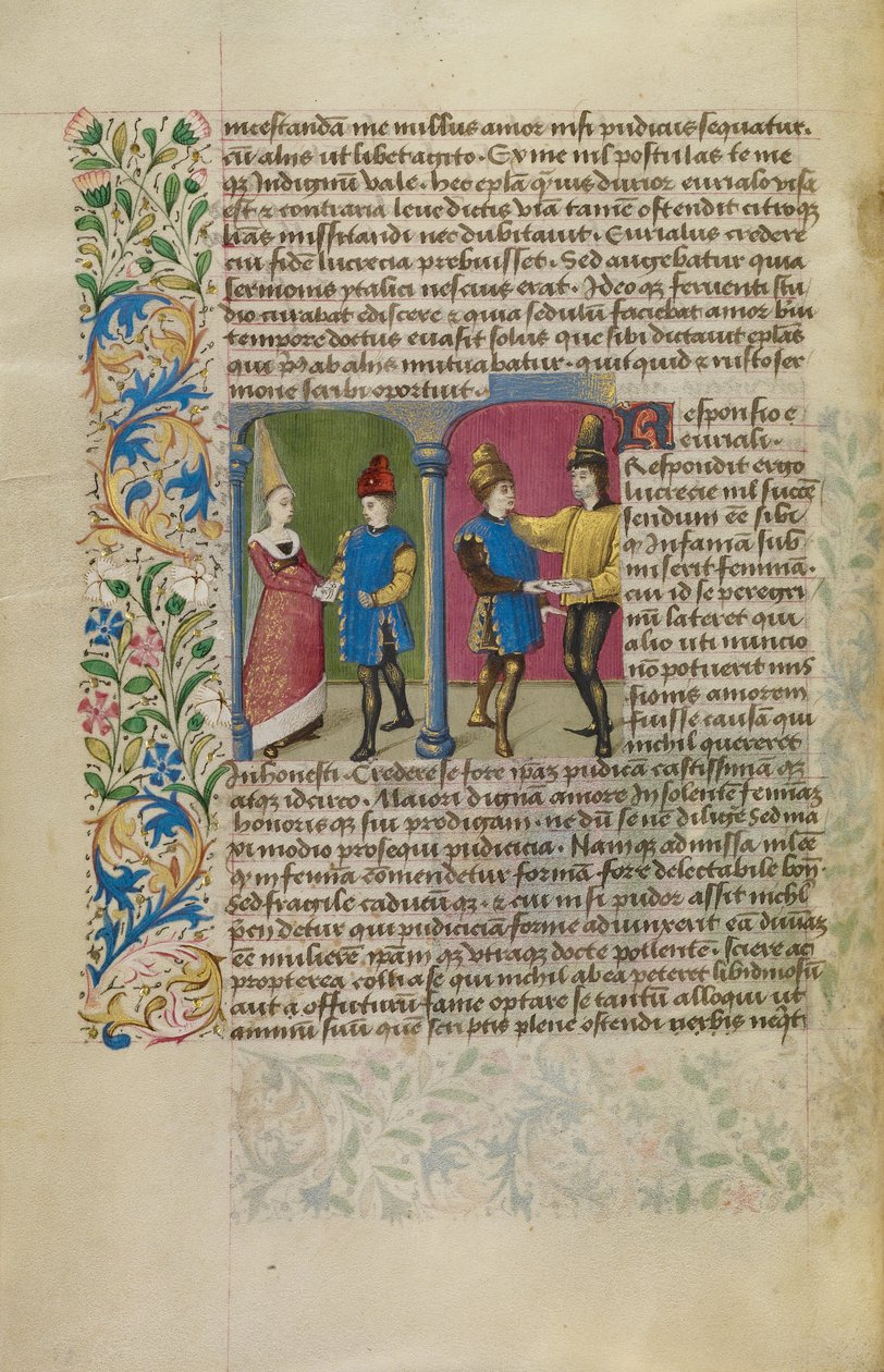 An Exchange of Letters between Euryalus and Lucretia by Unknown artist