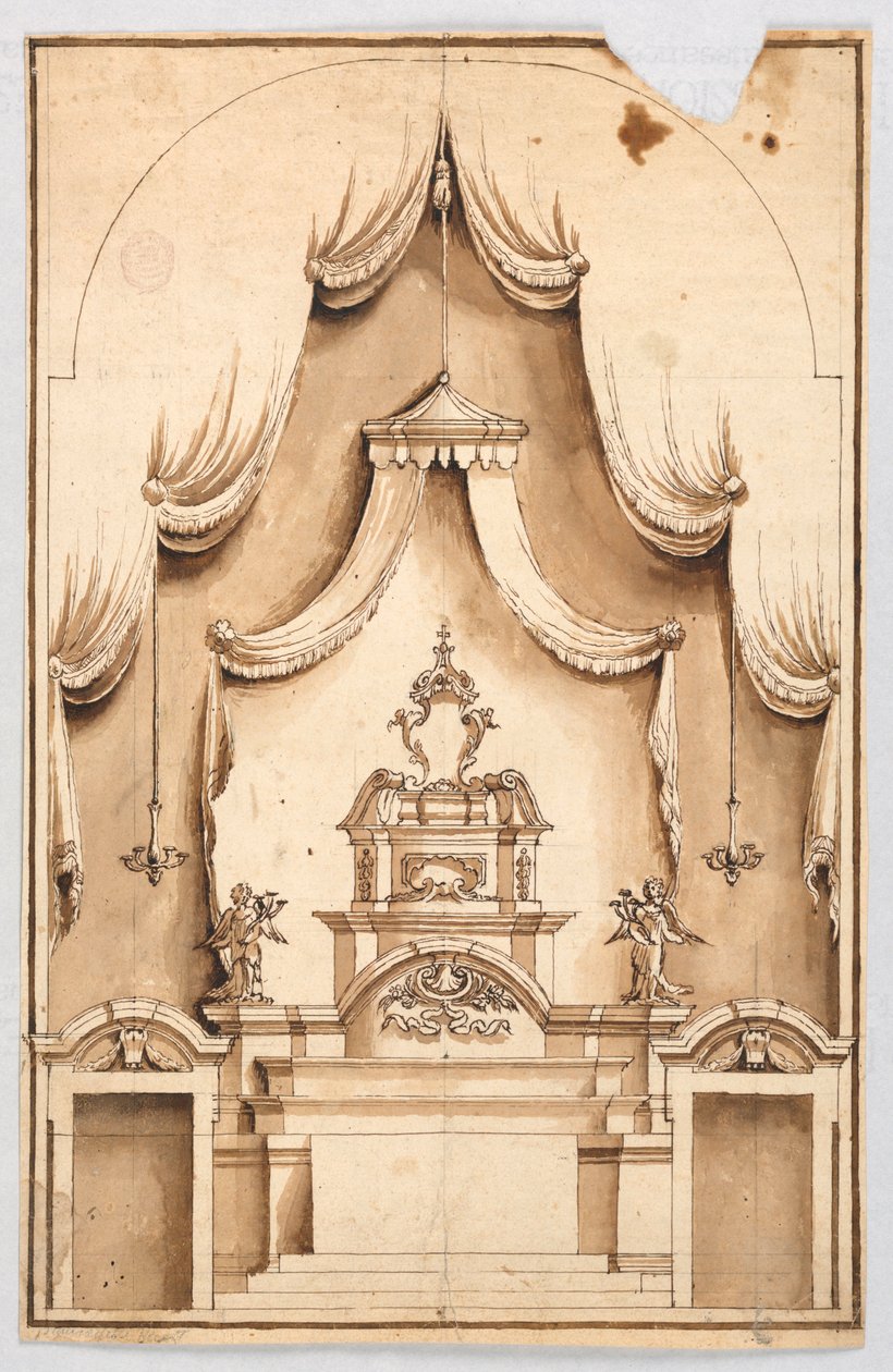 An Altar with a Structure for the Exhibition of a Cross, Probably a Holy Sepulchre by Unknown artist