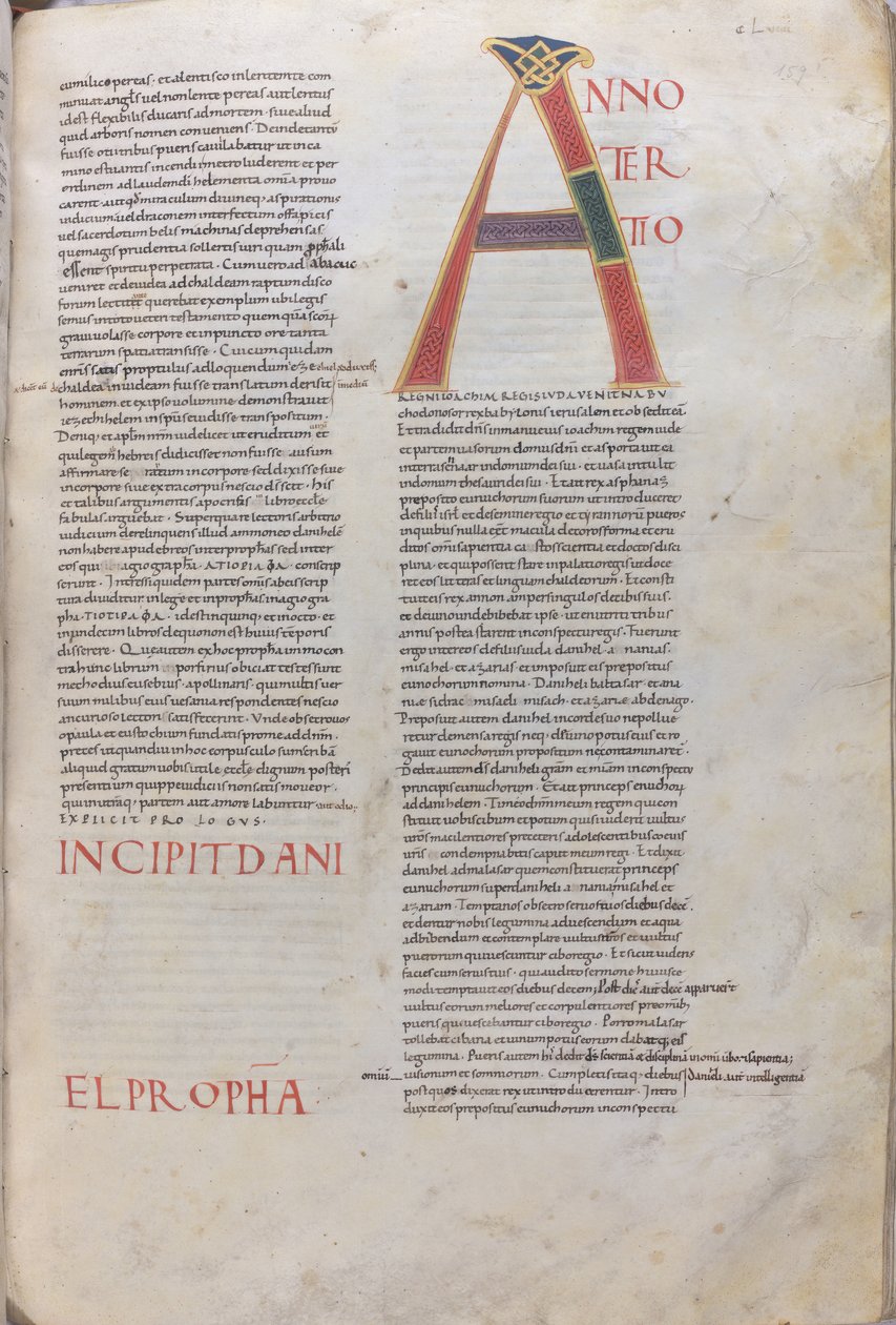 Anno Tertio: Incipit Daniel Prophet (Incipit of the Book of the Prophet Daniel, 11th Century) by Unknown artist