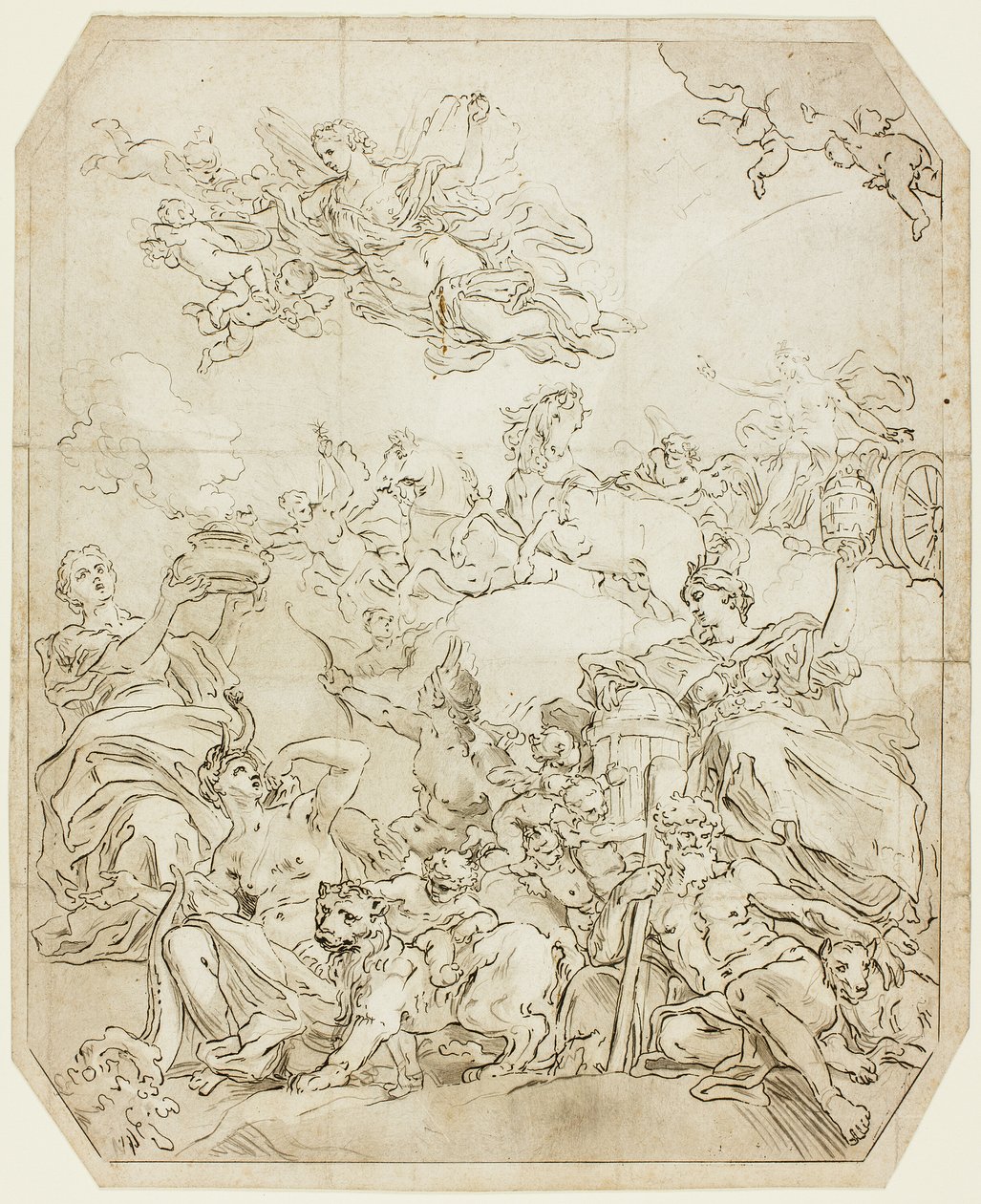 Aurora Heralds the Break of Day to the Four Corners of the Globe by Unknown artist