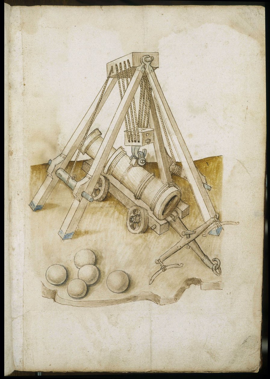 Ball gun and elevator by Unknown artist