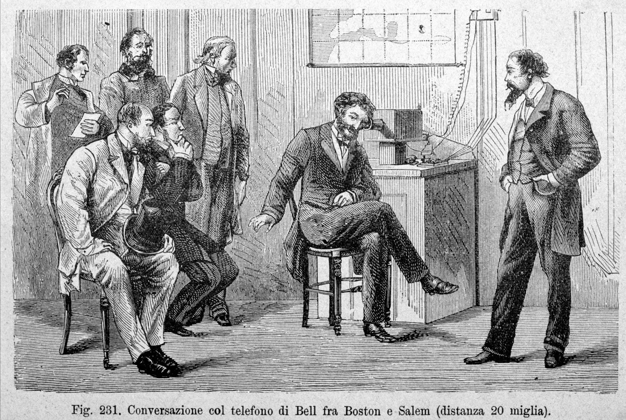 Bell Telephone Conversation Between Boston and Salem (20 Miles Distance) by Unknown artist