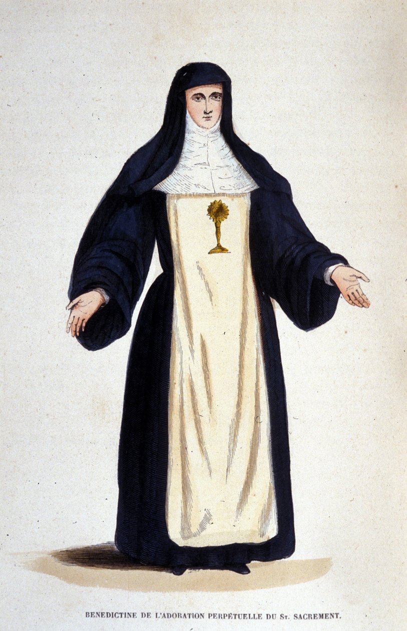 Benedictine of the perpetual adoration of the Blessed Sacrament, an order founded by Catherine de Bar in Paris in 1654. by Unknown artist