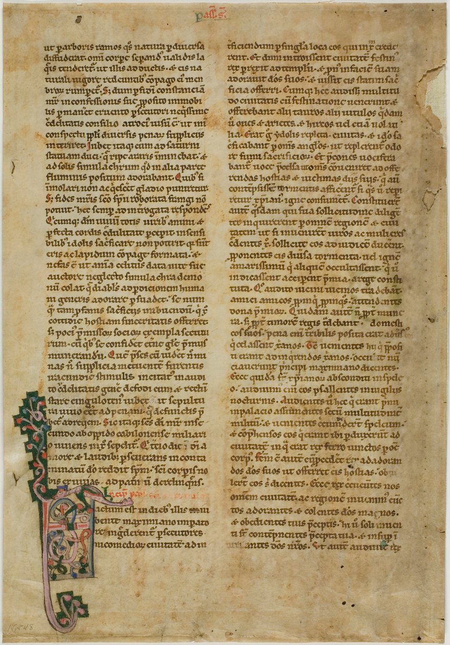 Bifolia from a Vita Sanctorum, or Lives of the Saints by Unknown artist