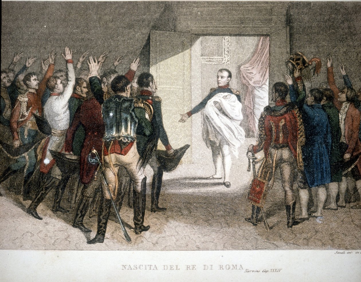 Birth of the King of Rome: Napoleon II (Francis Charles Joseph Napoleon Bonaparte), son of Emperor Napoleon I (1769-1821). 1811-1832. by Unknown artist