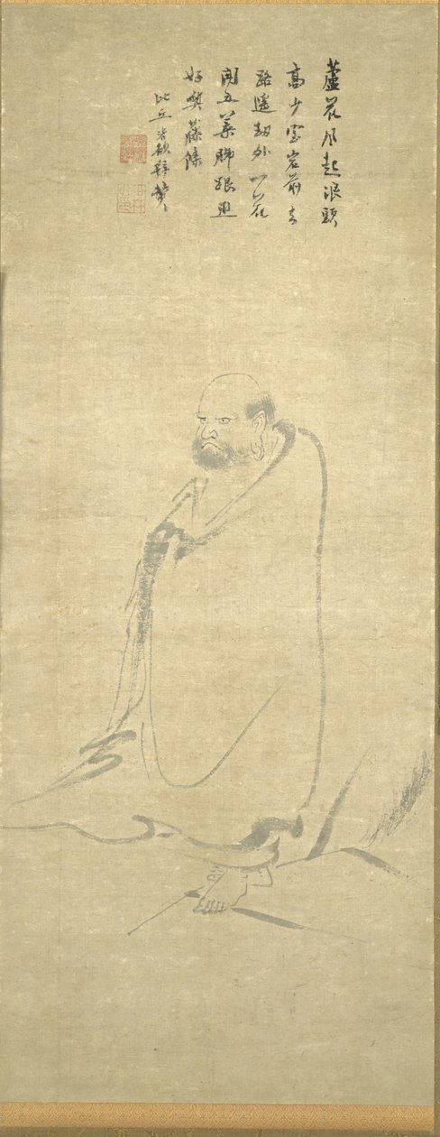 Bodhidharma Crossing the Yangzi on a Reed by Unknown artist