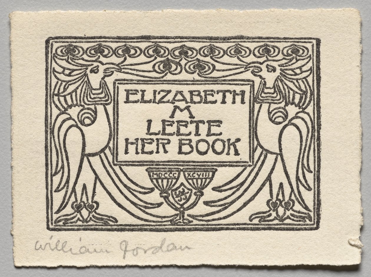 Bookplate: Elizabeth M. Leete by Unknown artist