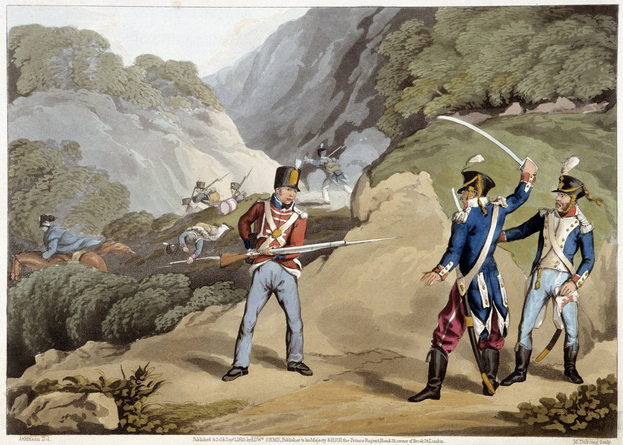 British soldier captured two French officers at the Battle of the Pyrenes - in 