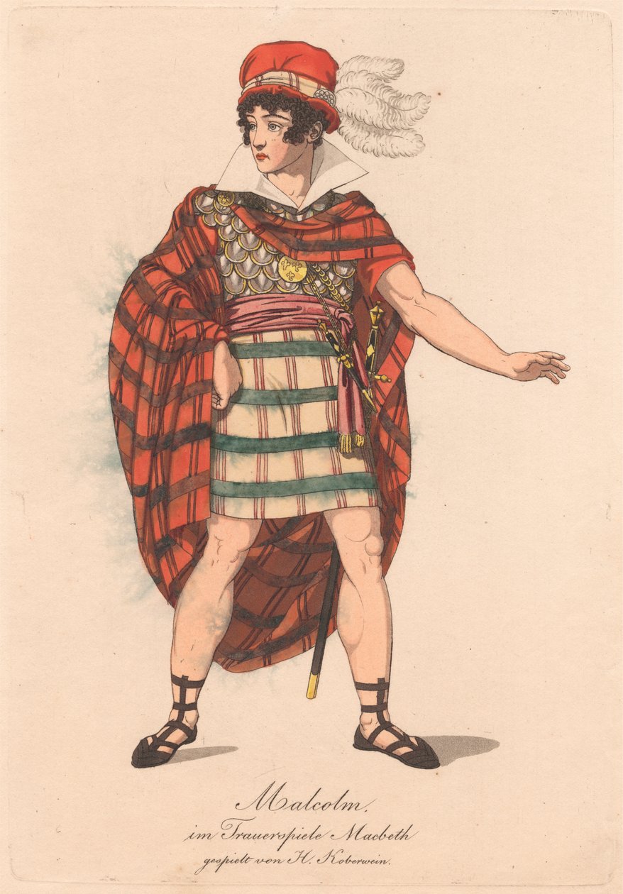 Characters from a German Production of Macbeth (one of six etchings) by Unknown artist