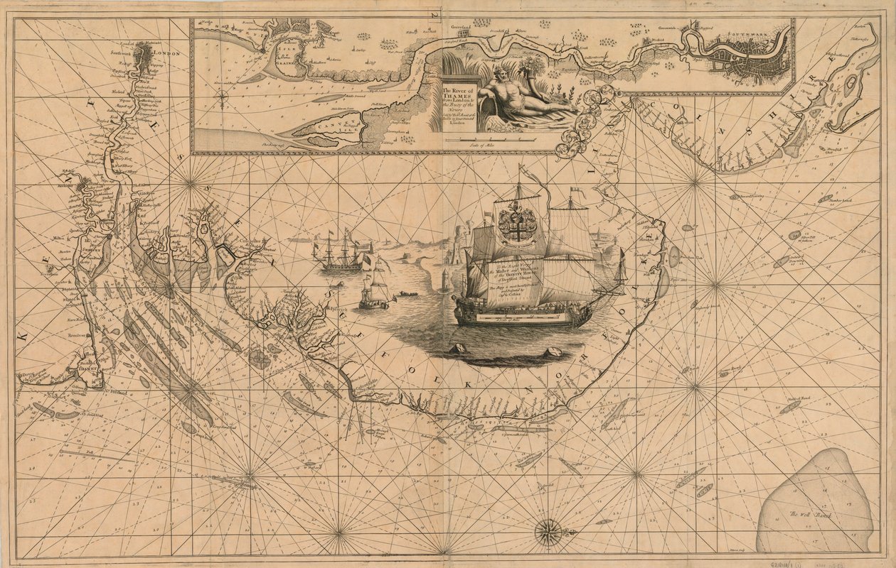 Chart of River Thames from London to the Buoy of the Noure by Unknown artist