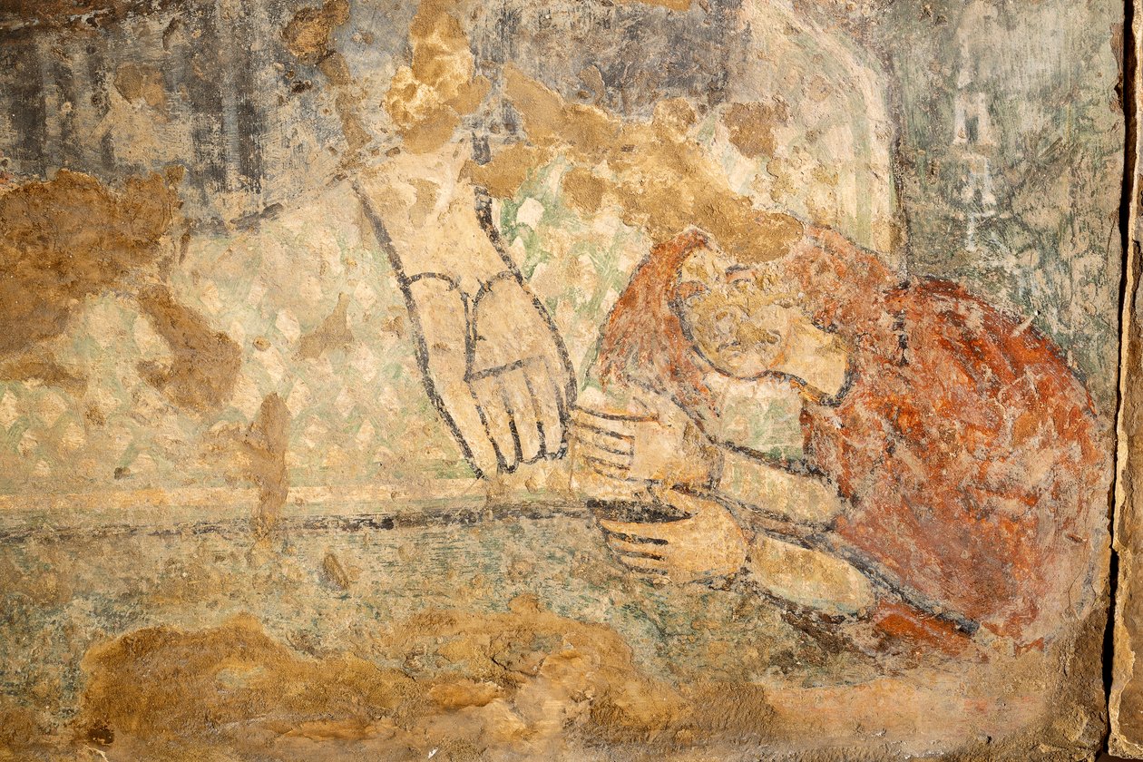 Christ Blessing with Magdalene at His Feet (detail) by Unknown artist