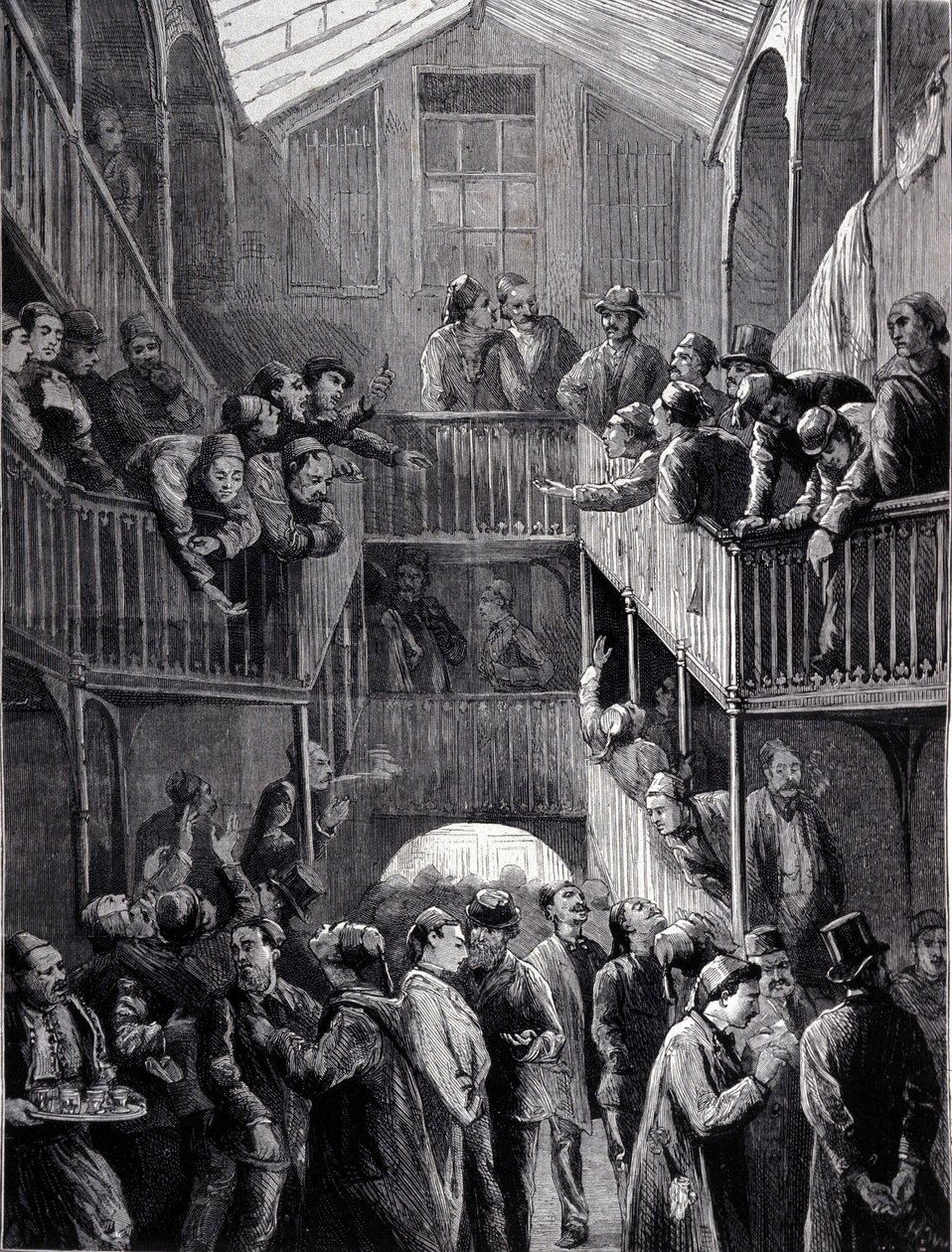 Constantinople: the stock exchange in the suburb of Galata in 1878 by Unknown artist