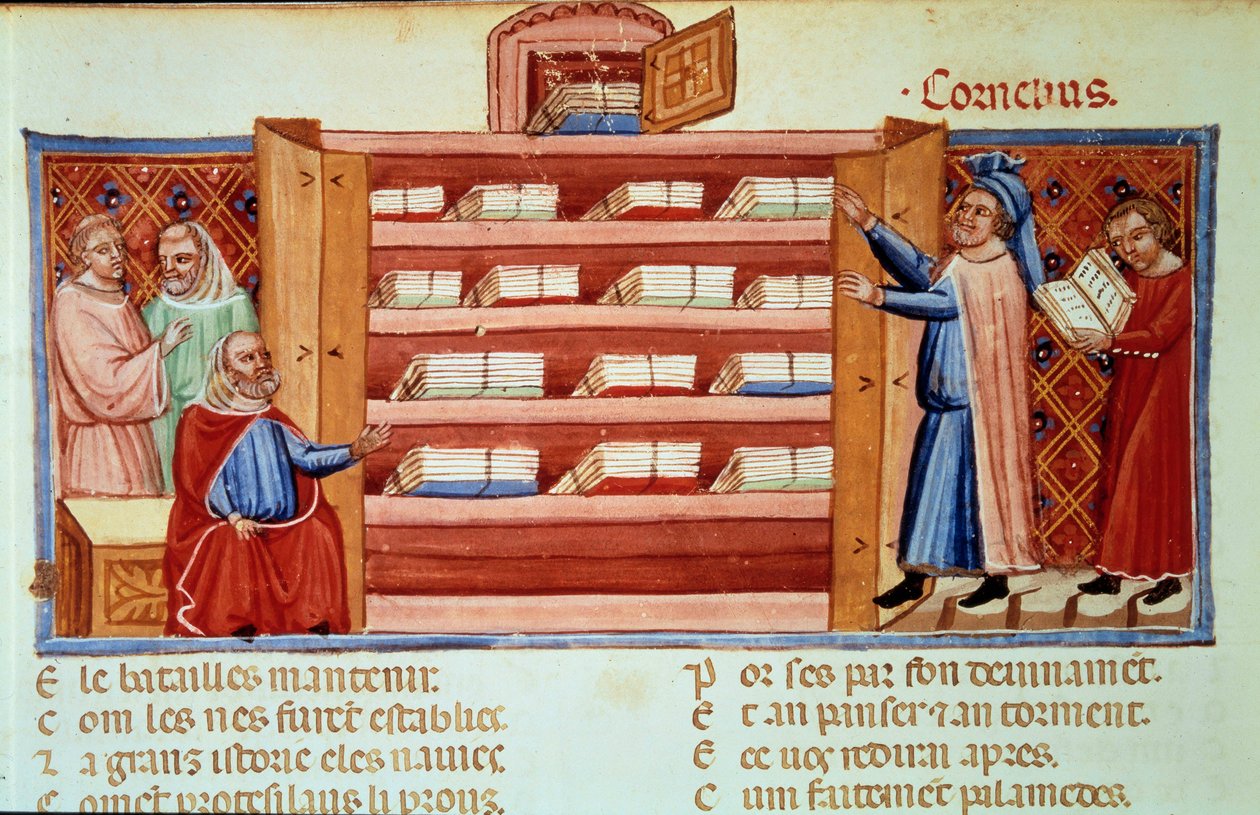 Cornelius Nepos discovers the History of Troy of Dares the Phrygian by Unknown artist