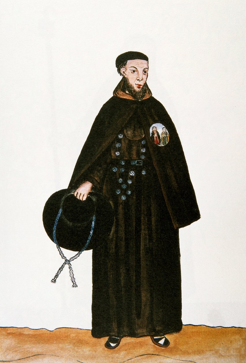 Daily life and customs of Peru: representation of a monk of the Franciscan order by Unknown artist