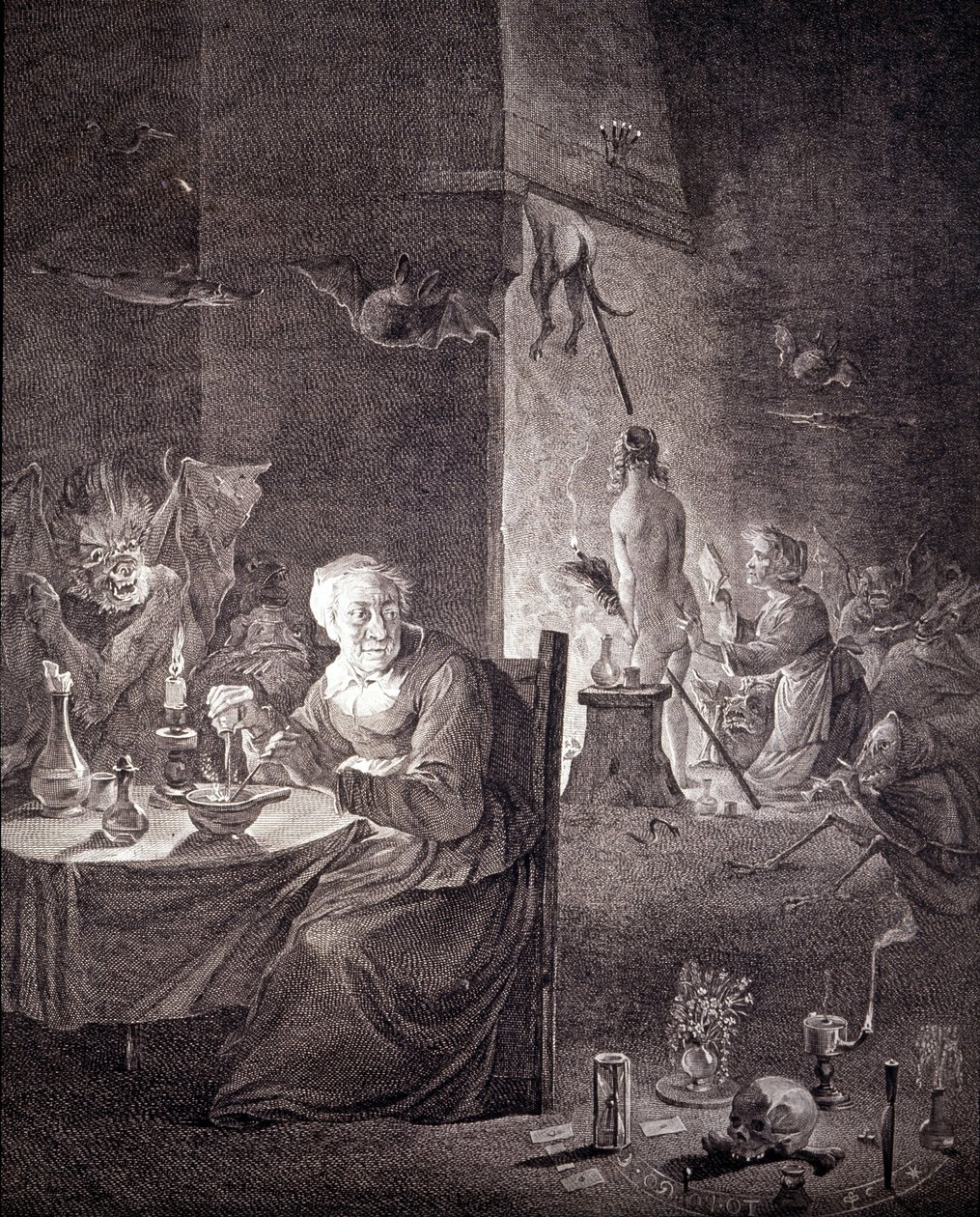 Departure of the Witches to attend the Sabbath by Unknown artist