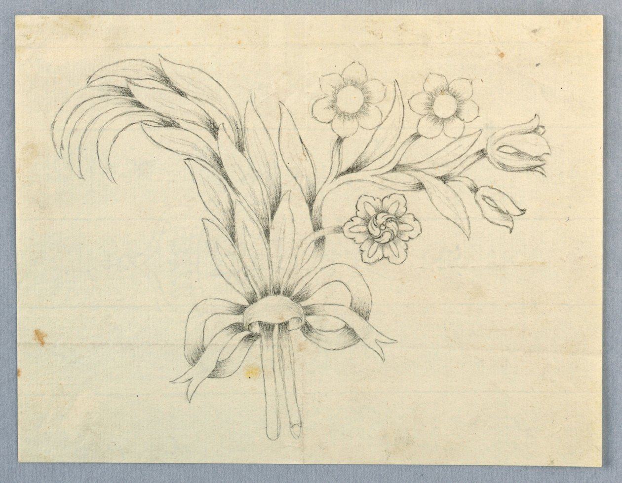 Design for a Brooch with Flowers by Unknown artist