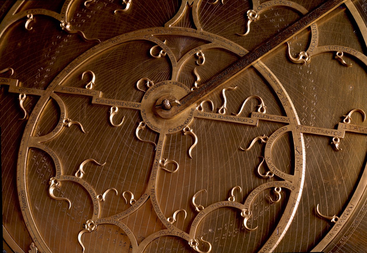 Detail View of a Copper Astrolabe by Unknown artist