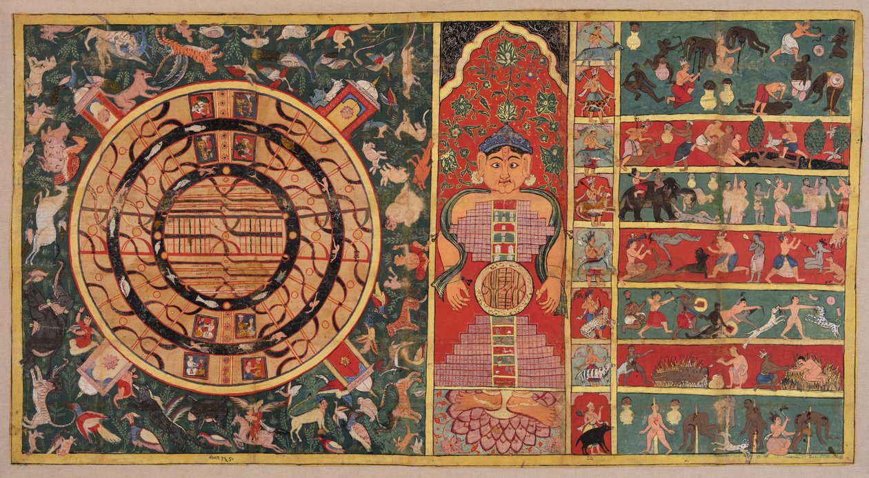 Diagrams of the Universe: The Two-and-a-Half Continents, the Universe in the Shape of a Person, and the Seven Levels of Hell by Unknown artist