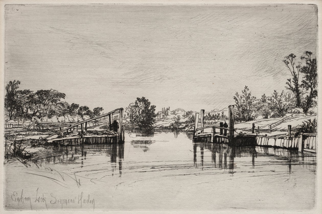 Egham Lock by Unknown artist
