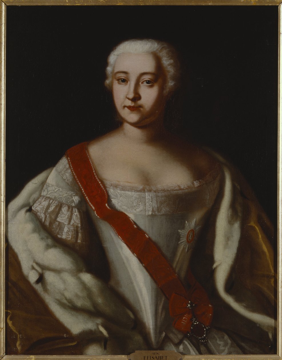 Portrait of Empress Elizabeth of Russia (1709-1762) by Unknown artist