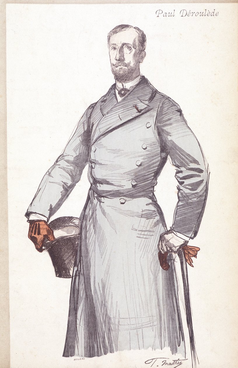 Engraving by Paul Deroulede (1846-1914), French Writer and Politician, Founder of Boulangisme and the League of Patriotes by Unknown artist