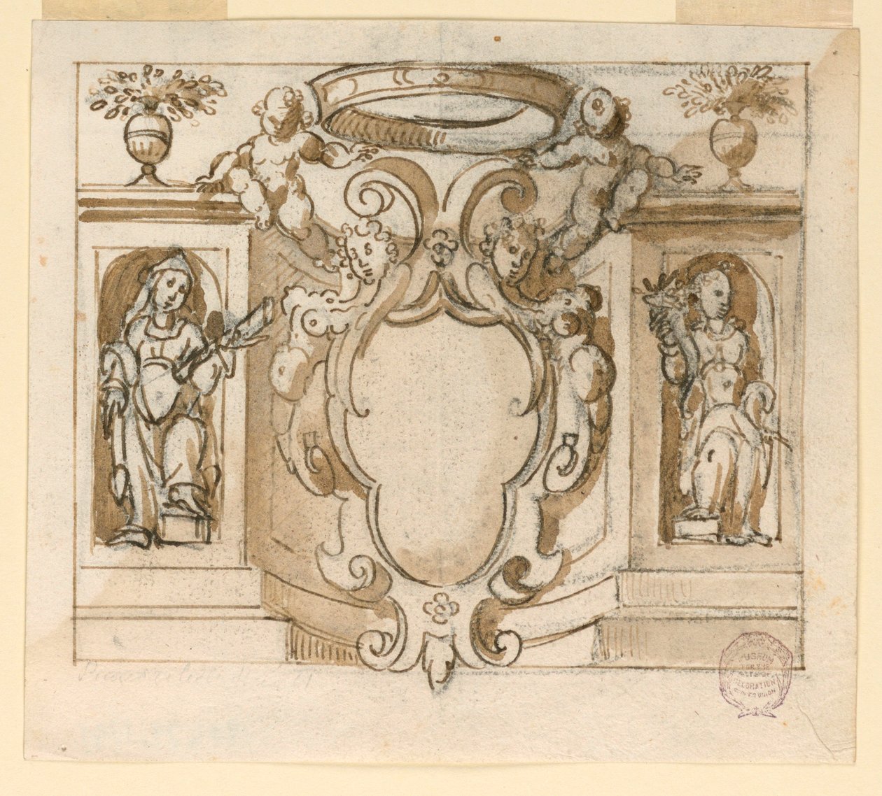 Escutcheon for a Coat-of-Arms by Unknown artist