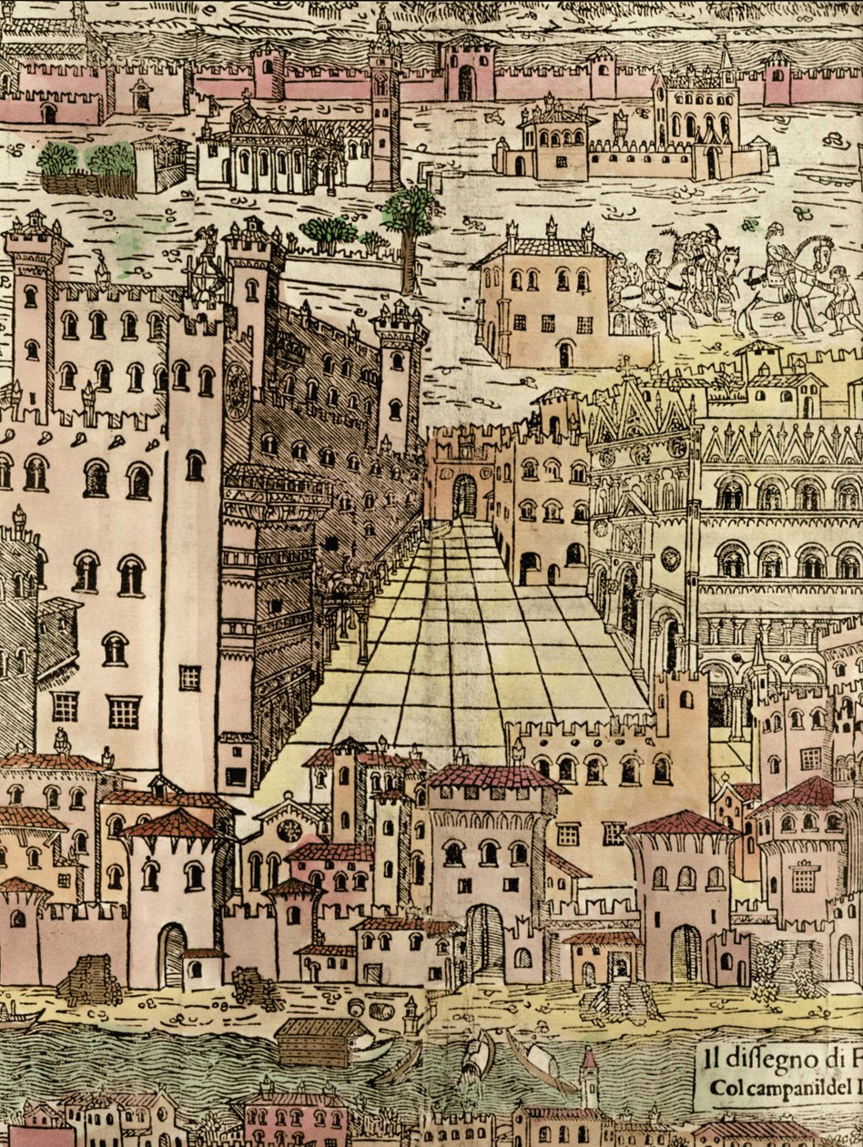 Ferrara: view of the city (detail) by Unknown artist