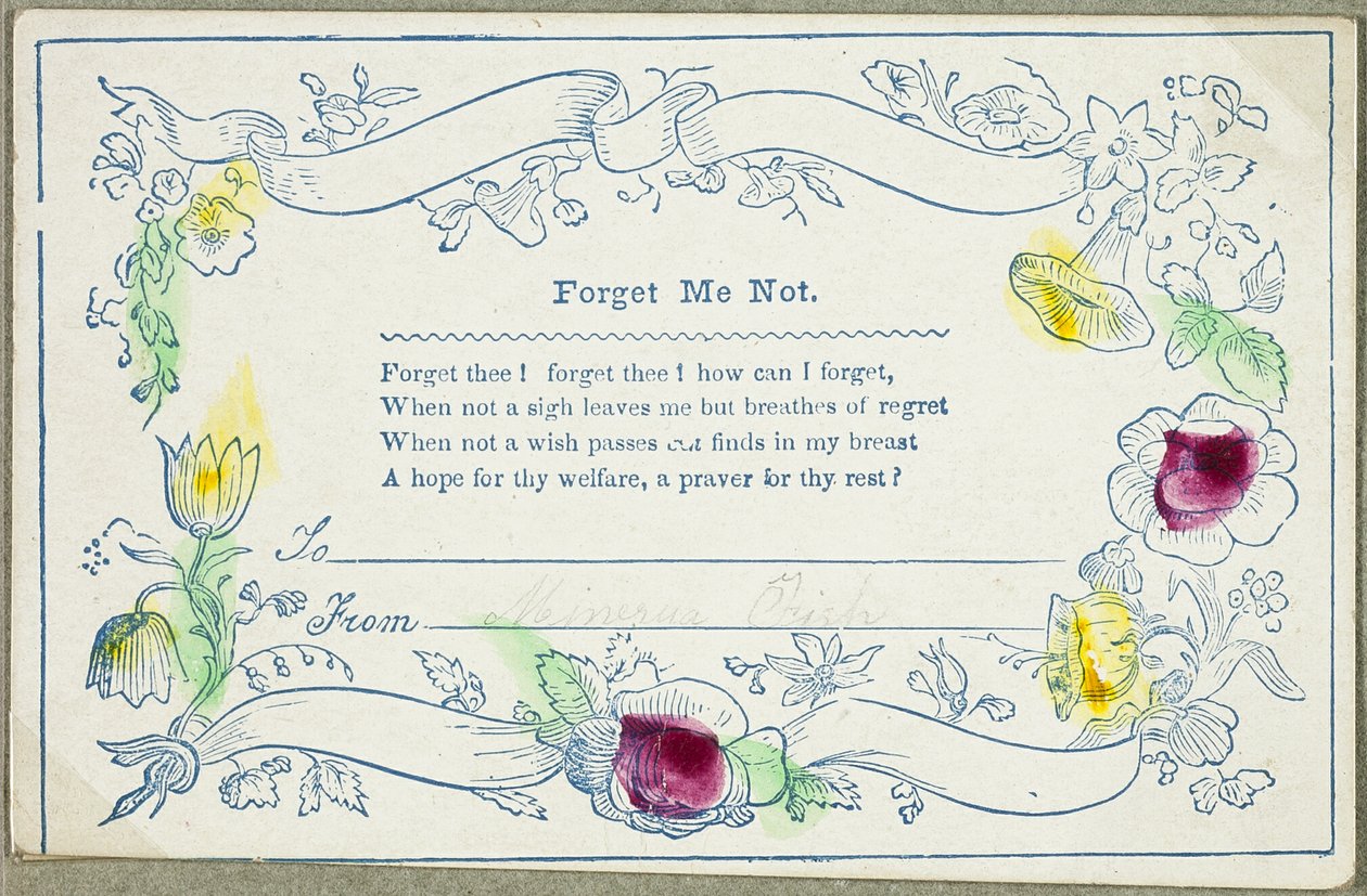 Forget Me Not (valentine) by Unknown artist