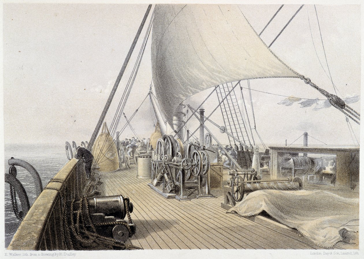 Forward deck cleared for the final attempt at grappling, August 11th 1858 - in 