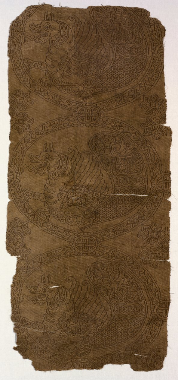 Fragment with Senmurvs by Unknown artist