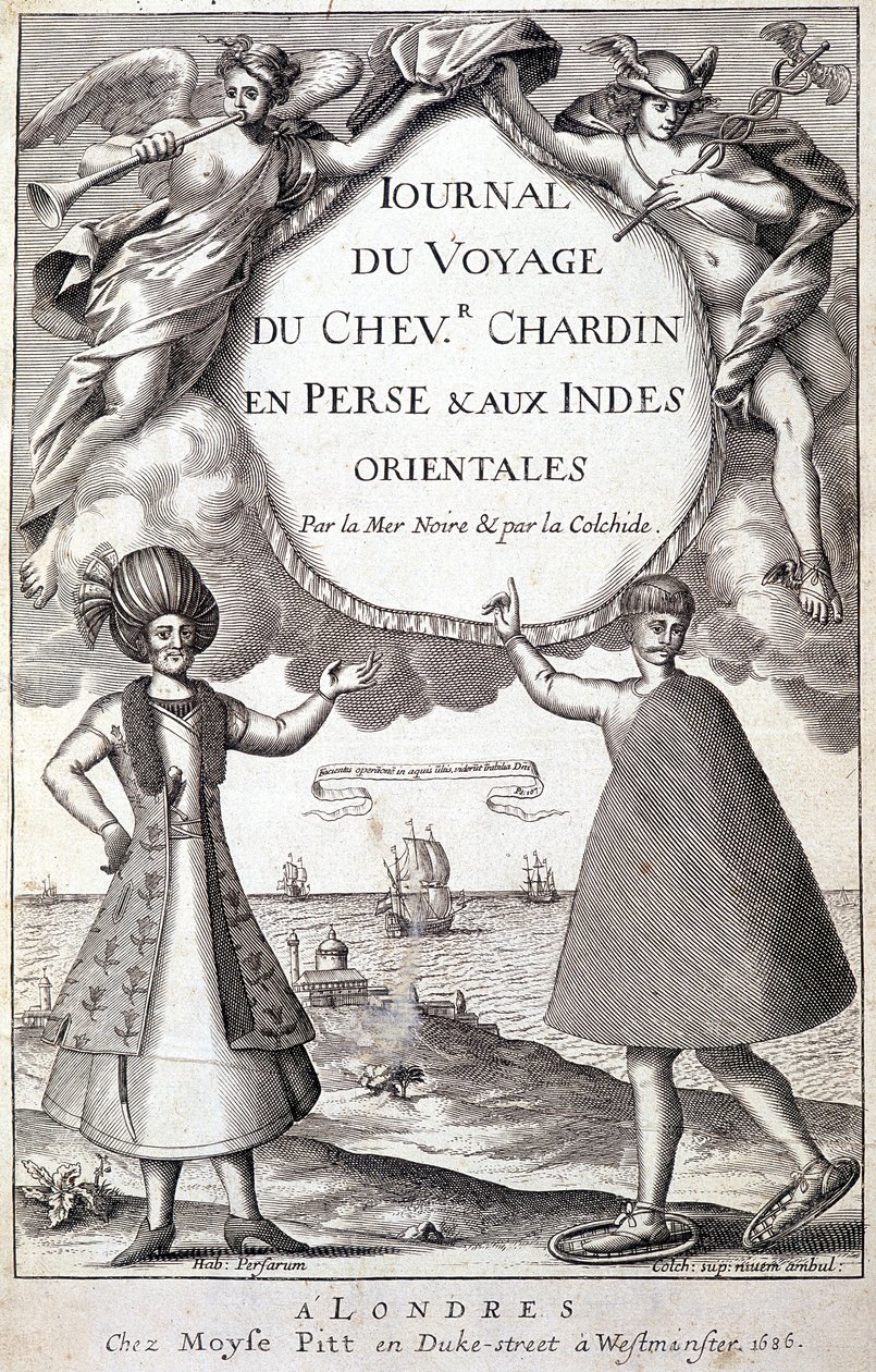 Frontispiece of Diary of the Journey of the Knight Chardin, Persia and the East Indies, by the Black Sea and the Colchide by Unknown artist