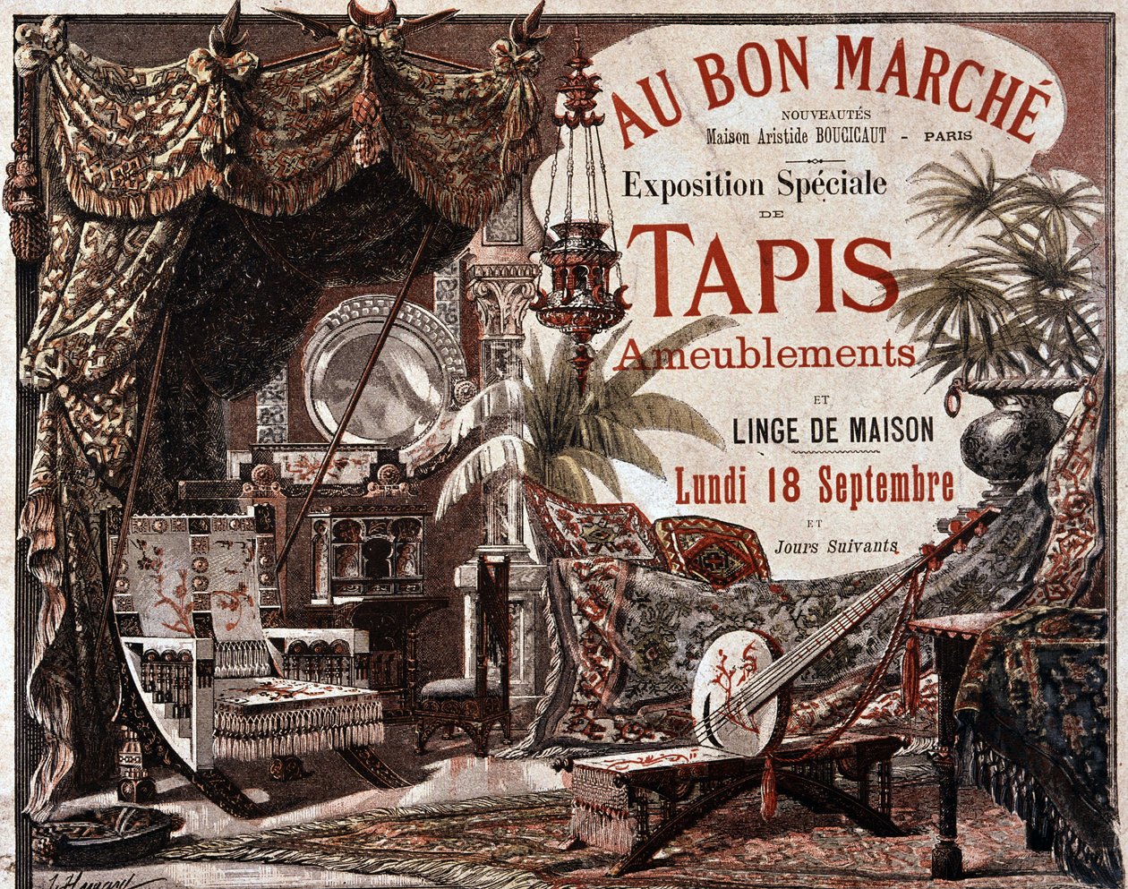 Furniture and Carpets - Advertisement of the Store 
