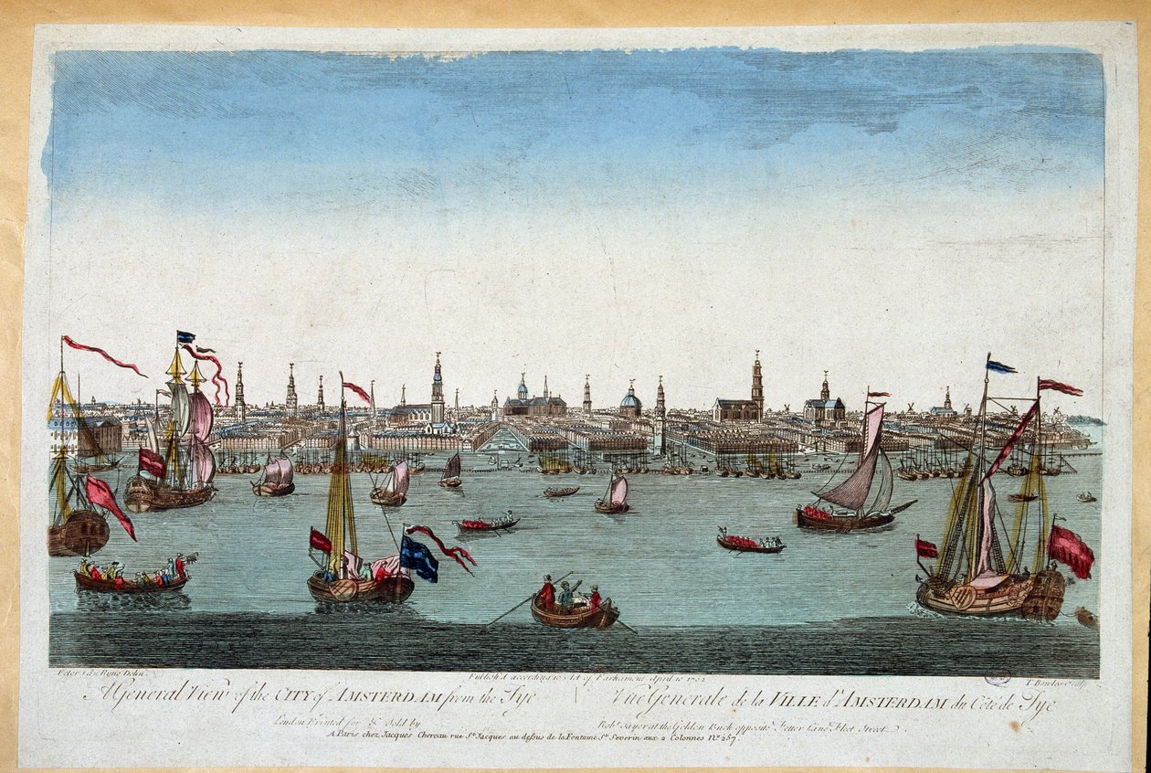 General view of Amsterdam taken from the sea 18th century by Unknown artist
