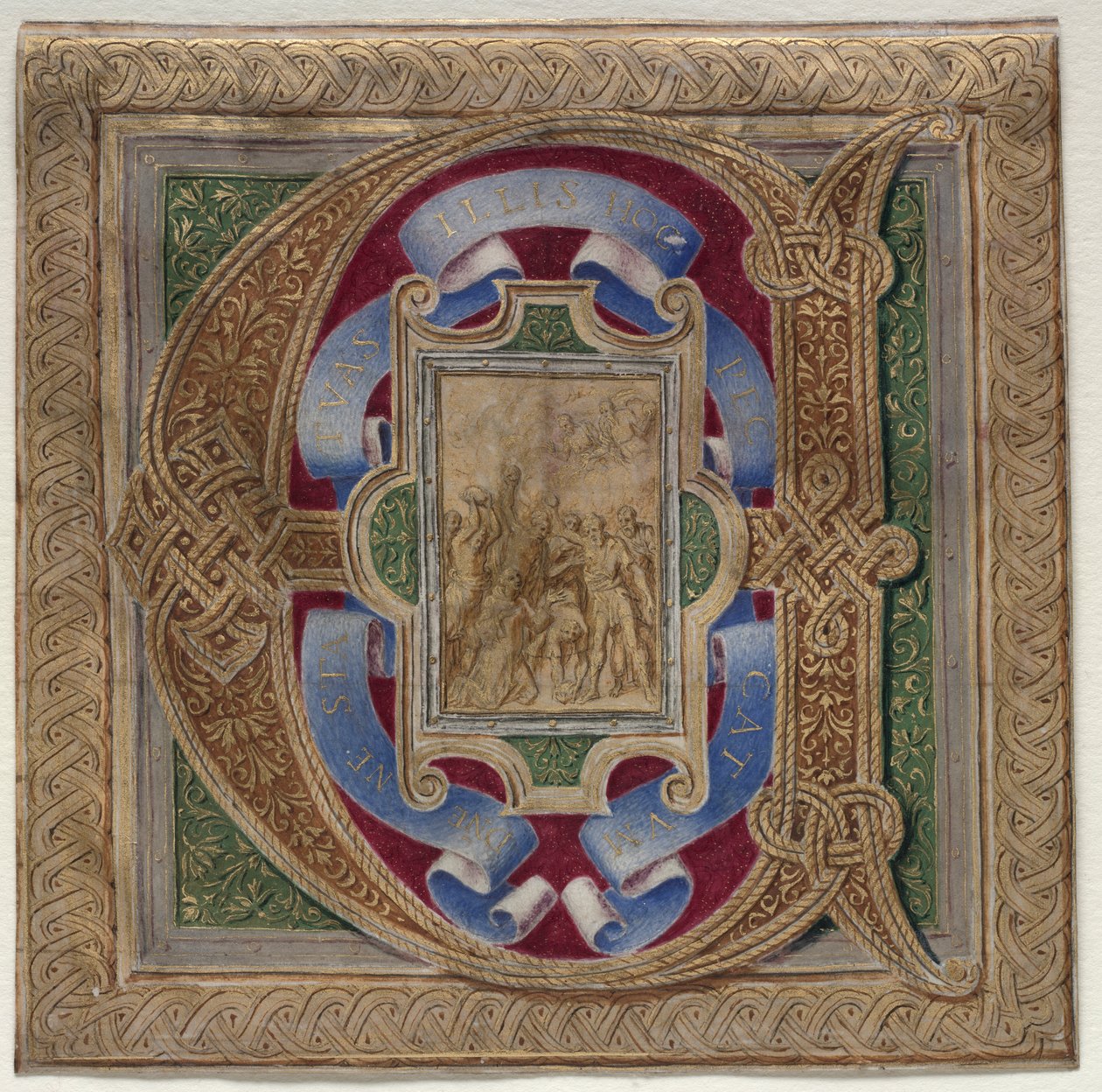 Historiated Initial (E) Excised from the Colonna Missal: The Martyrdom of St. Stephen by Unknown artist