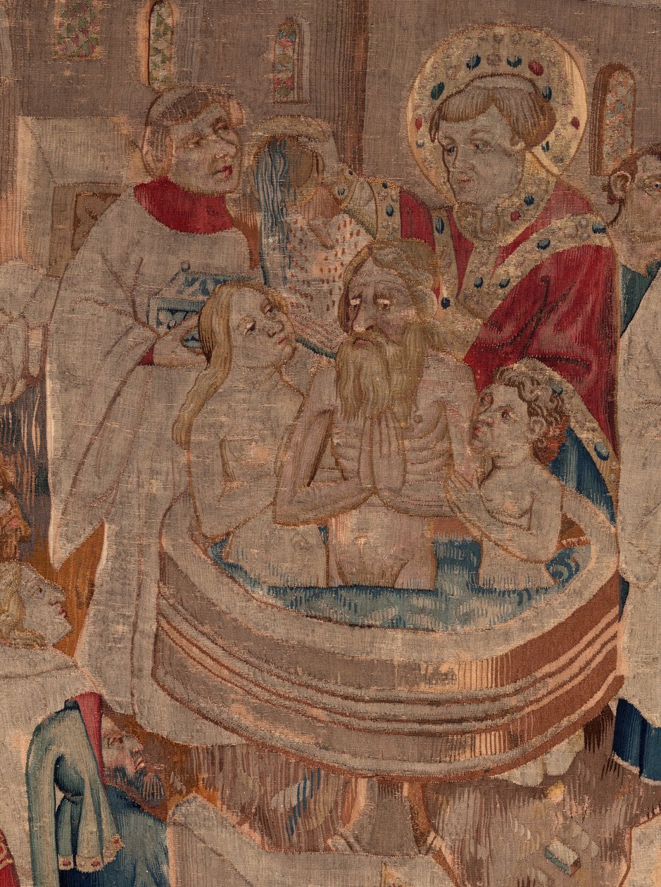 History of Saint Piat and Saint Eleuthère, Scene 6 (Detail) Baptism Scene by Unknown artist