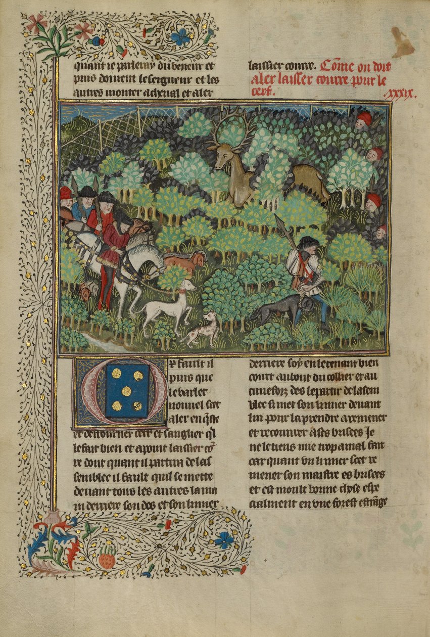 Hunters Pursuing a Deer by Unknown artist