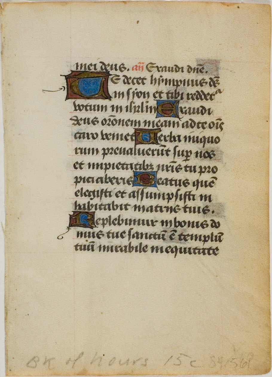 Illuminated Manuscript Leaf from a Book of Hours by Unknown artist