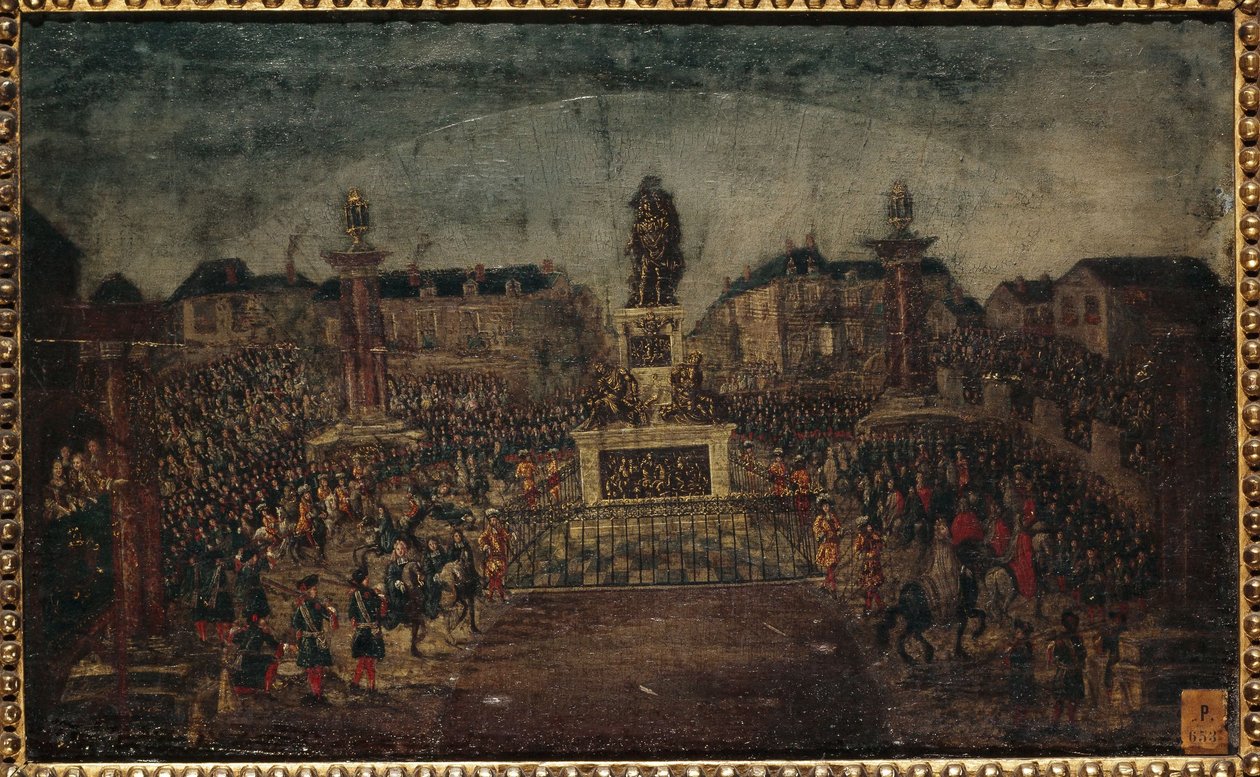Inauguration of the statue of Louis XIV, Place des Victoires, present-day 1st and 2nd arrondissements, March 28 by Unknown artist