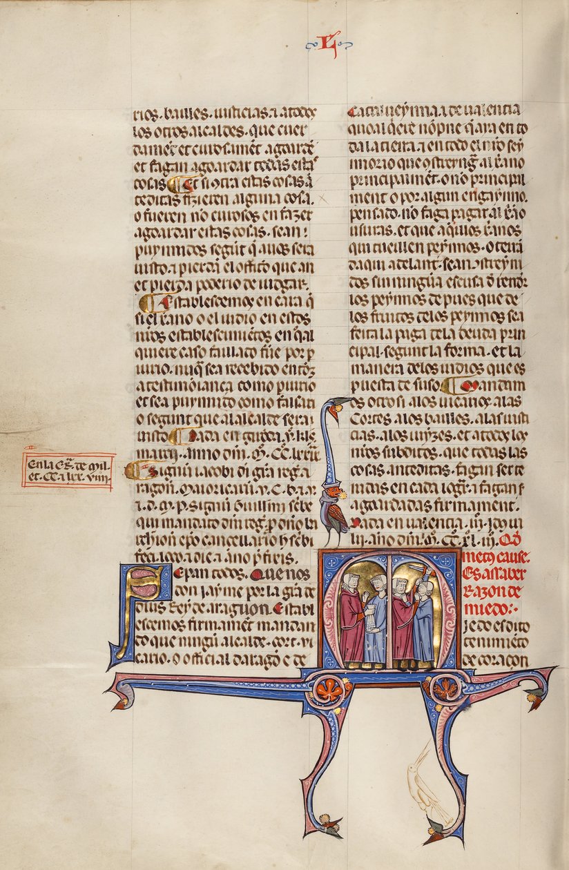 Initial M: A Man Giving Money to Another Man and Two Men Fighting by Unknown artist