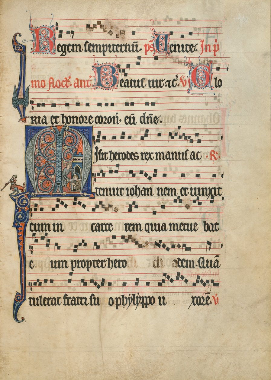 Initial M: The Beheading of Saint John the Baptist by Unknown artist