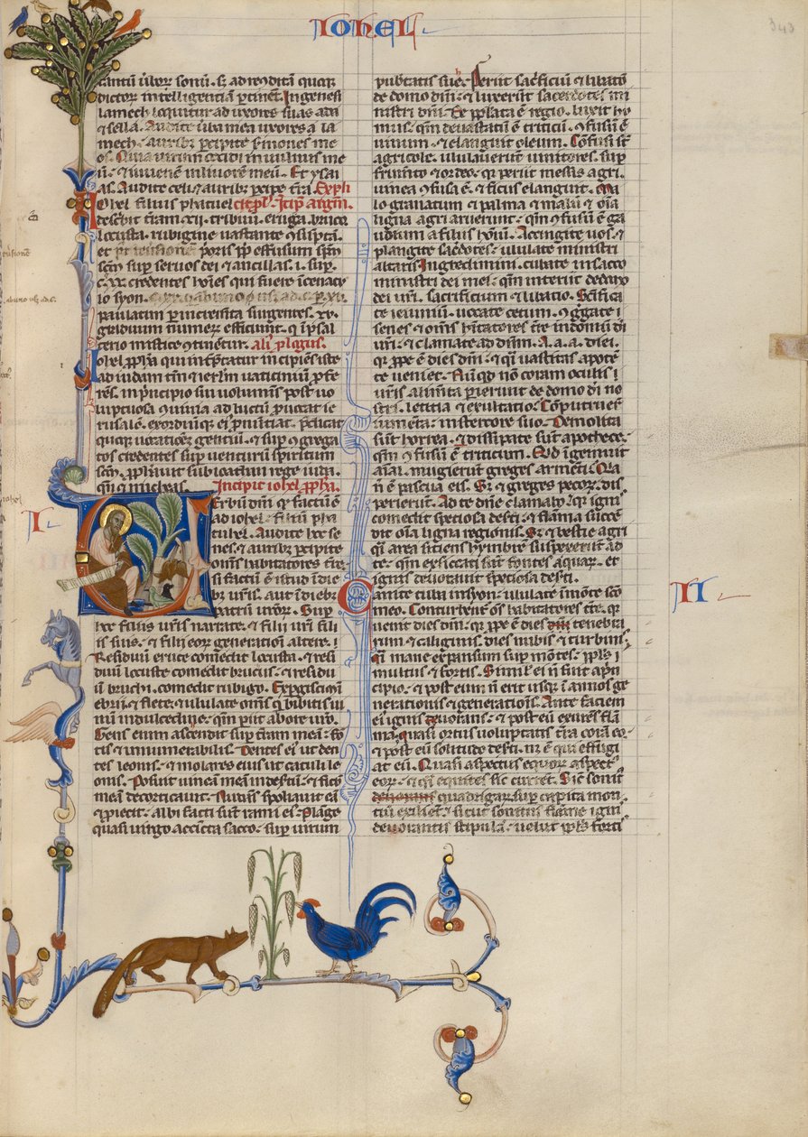 Initial V: Joel Speaking to the Animals by Unknown artist