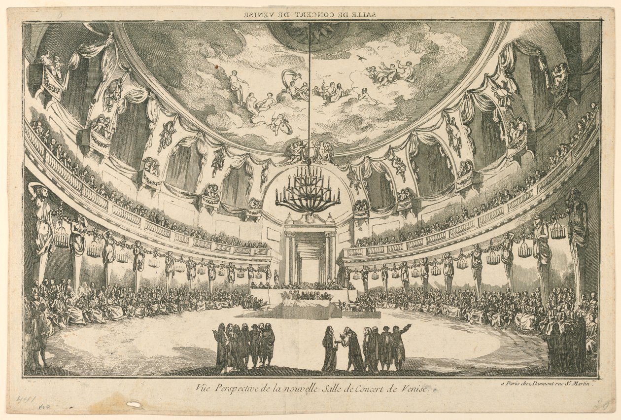 Interior of the New Concert Hall, Venice by Unknown artist